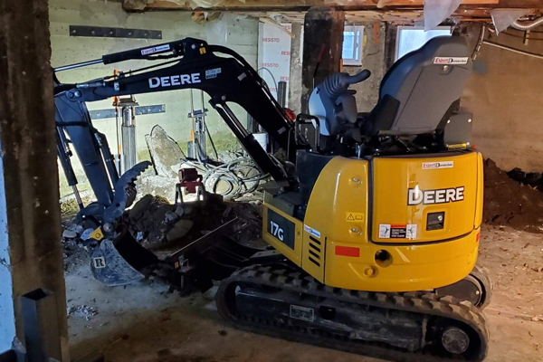 Stabilisation de fondation sur pieux intérieur | Expertises Derotechno