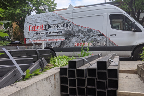 Stabilisation de fondation sur pieux intérieur | Expertises Derotechno